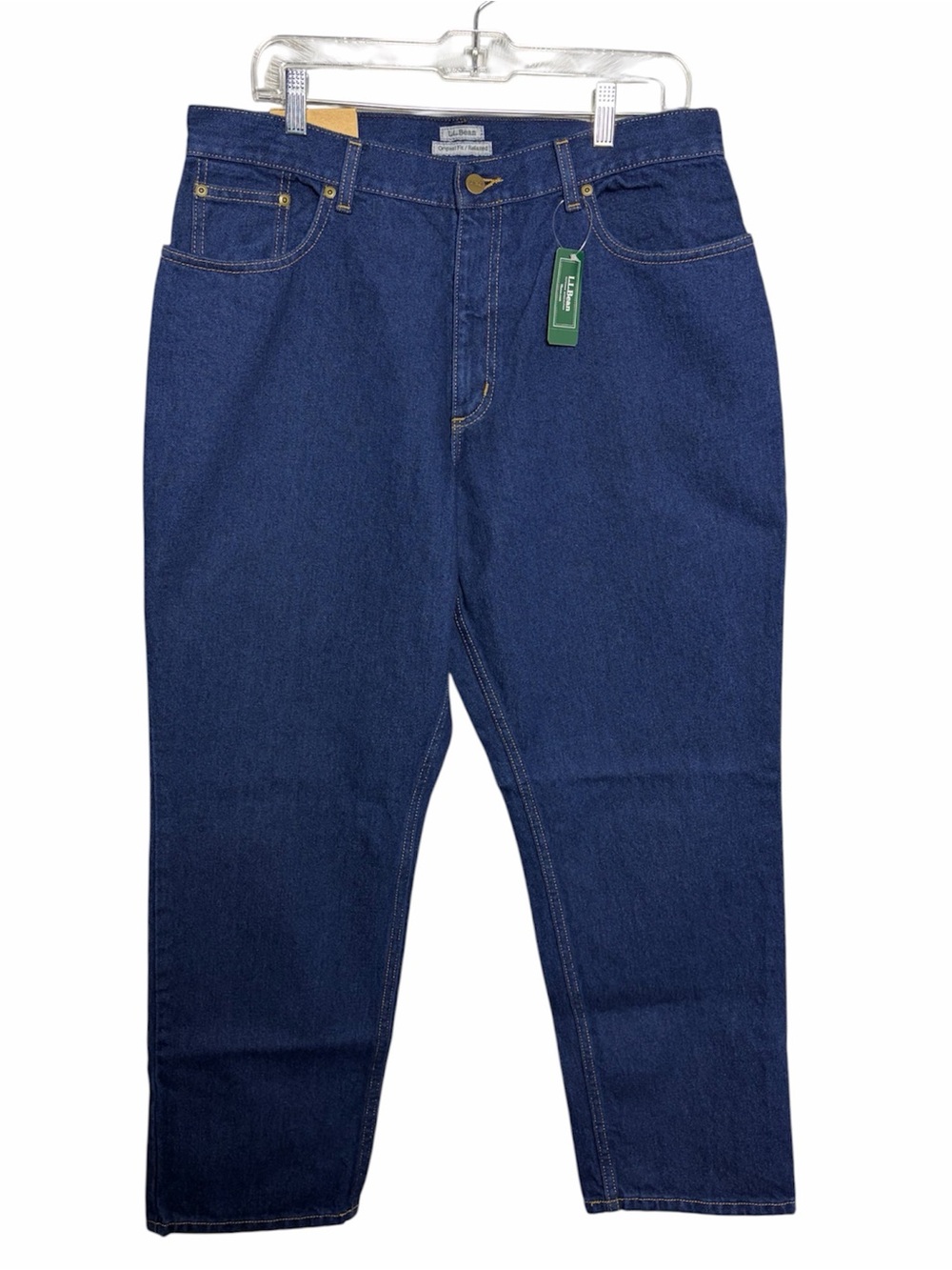 L.L.Bean Double L Jeans 16P Petite Relaxed Fit Blue 100% Cotton